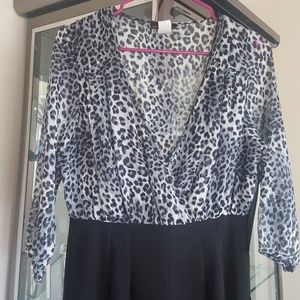 NWOT - one-piece Cheetah Animal Print Jumpsuit